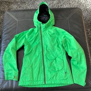 Burton AK Gore-Tex snowboard jacket.  Green in color.  Size Small